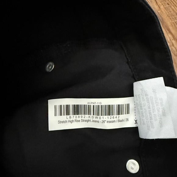 NWOT Quince Stretch High Rise Straight Jeans Women 26 Black Excellent - Picture 7 of 7